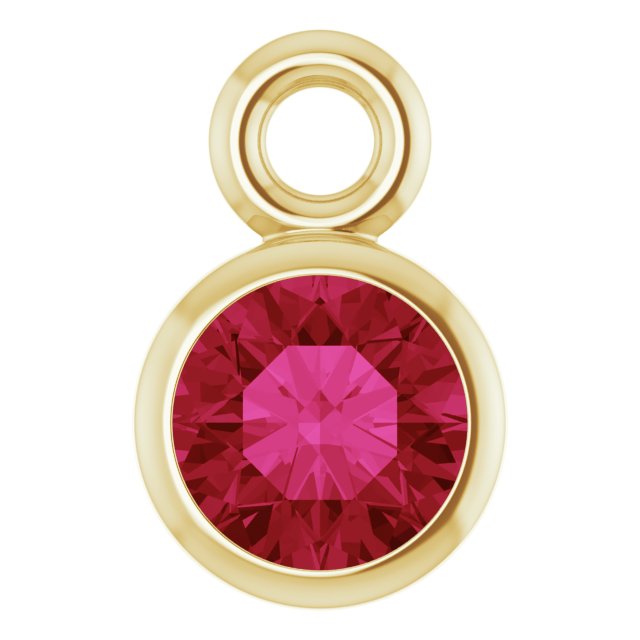 Natural Ruby Dangle, 3.5 mm x 5.5 mm