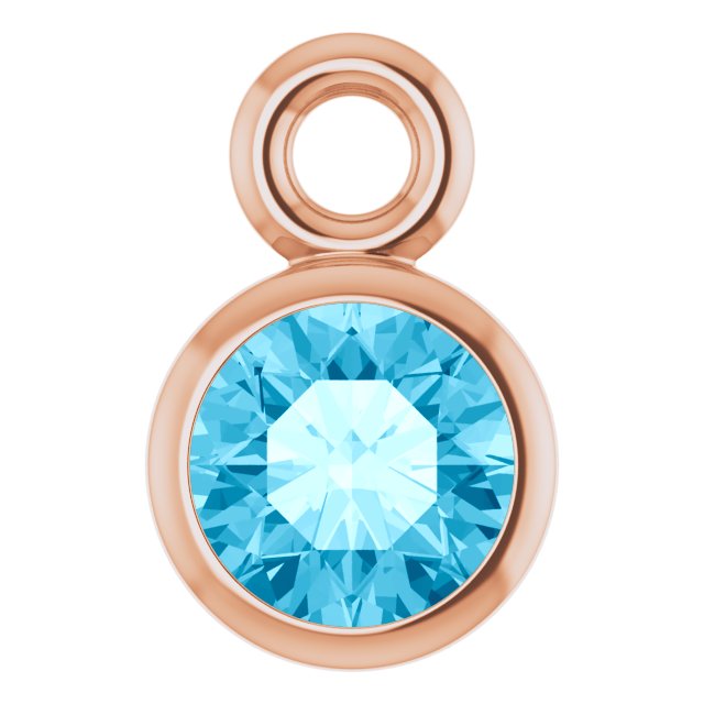 Natural Aquamarine Dangle, 3.5 mm x 5.5 mm