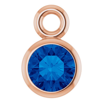 Natural Blue Sapphire Dangle, 3.5 mm x 5.5 mm