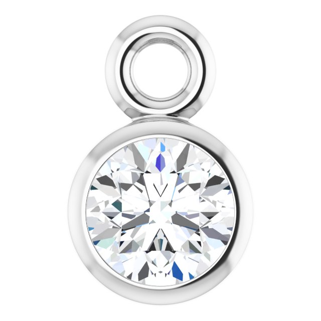 1/10 CT Natural Diamond Dangle, 3.5 mm x 5.5 mm