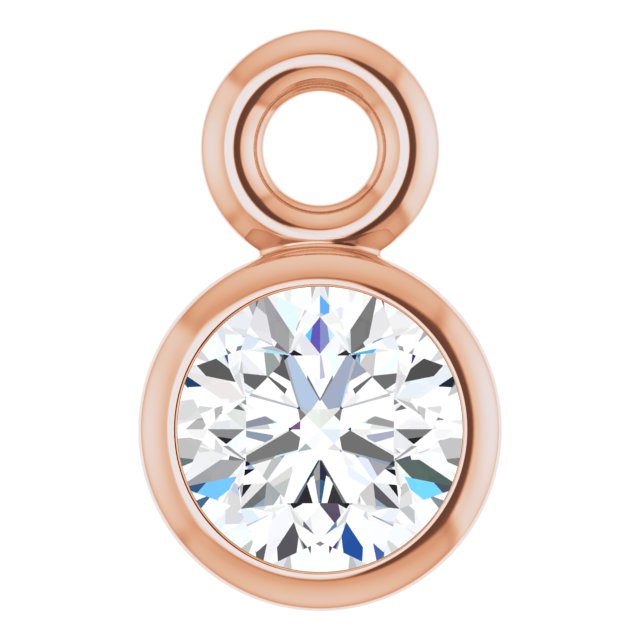 .07 CT Natural Diamond Dangle, 3.2 mm x 5.2 mm