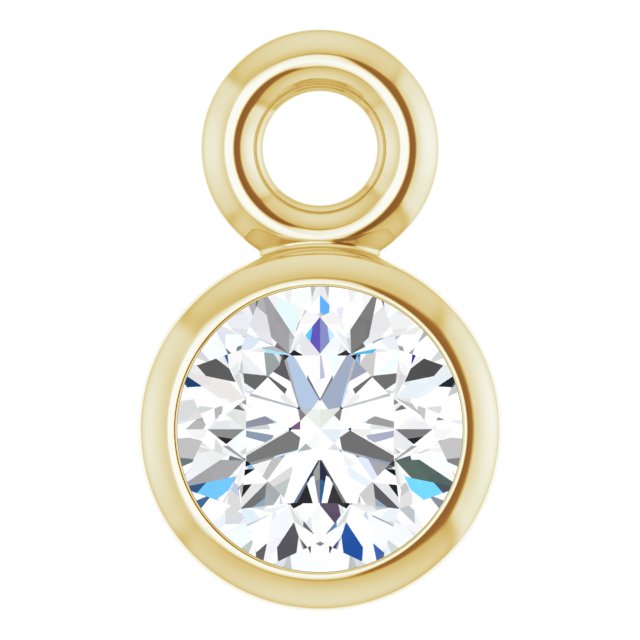 .07 CT Natural Diamond Dangle, 3.2 mm x 5.2 mm