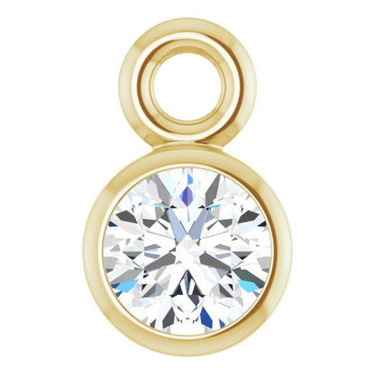 .07 CT Natural Diamond Dangle, 3.2 mm x 5.2 mm
