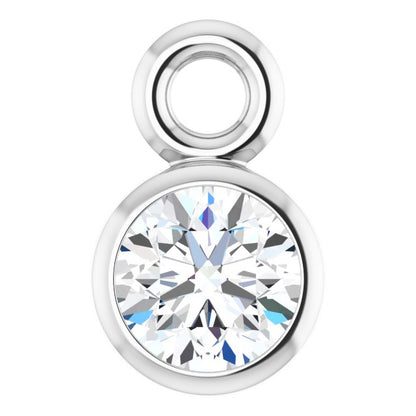 .07 CT Natural Diamond Dangle, 3.2 mm x 5.2 mm