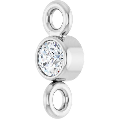 .03 CT Natural Diamond Link, 2.6 mm x 6.4 mm