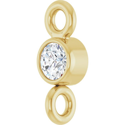 .03 CT Natural Diamond Link, 2.6 mm x 6.4 mm