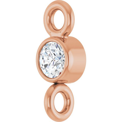 .03 CT Natural Diamond Link, 2.6 mm x 6.4 mm
