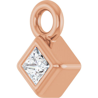 .025 CT Natural Diamond Dangle, 4.75 mm x 4.75 mm
