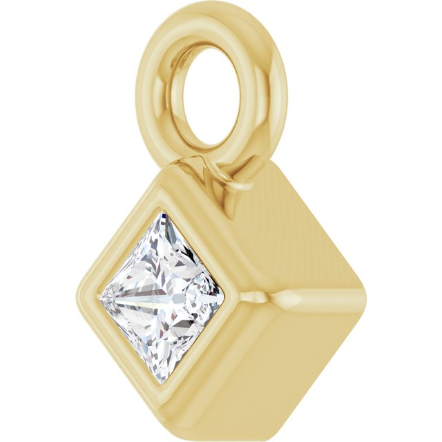 .025 CT Natural Diamond Dangle, 4.75 mm x 4.75 mm