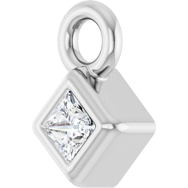 .025 CT Natural Diamond Dangle, 4.75 mm x 4.75 mm