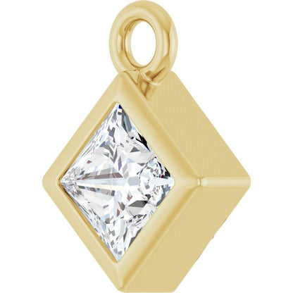 1/6 CT Lab-Grown Diamond Dangle, 5.5 mm x 5.5 mm