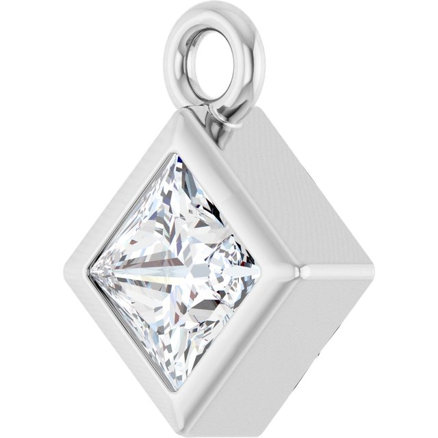 1/6 CT Lab-Grown Diamond Dangle, 5.5 mm x 5.5 mm