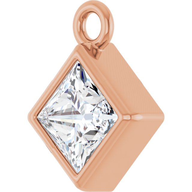 1/4 CT Lab-Grown Diamond Dangle, 6.25 mm x 6.25 mm
