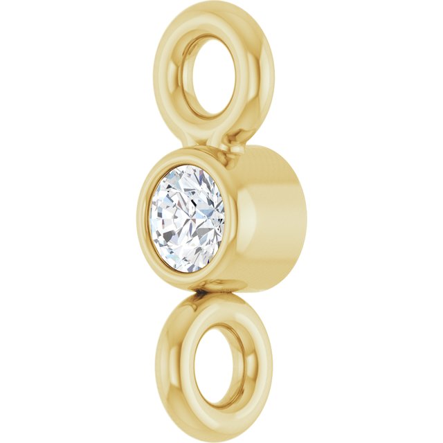 .015 CT Natural Diamond Link, 2.1 mm x 6 mm