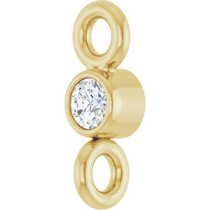 .015 CT Natural Diamond Link, 2.1 mm x 6 mm