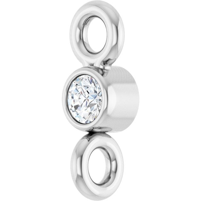 .015 CT Natural Diamond Link, 2.1 mm x 6 mm