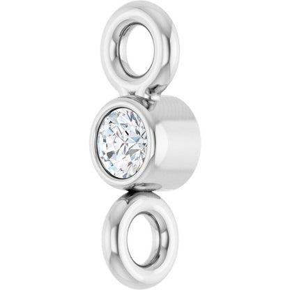 .015 CT Natural Diamond Link, 2.1 mm x 6 mm