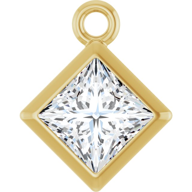 3/8 CT Natural Diamond Dangle, 7 mm x 7 mm