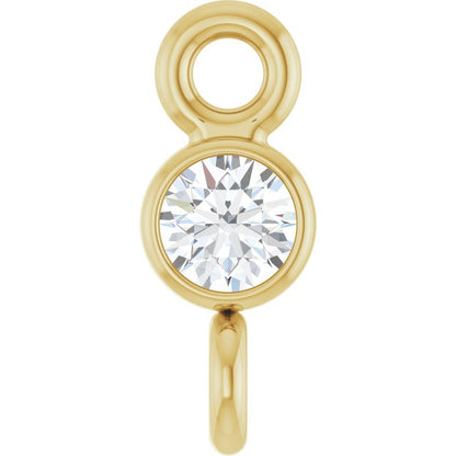 .03 CT Natural Diamond Link, 2.6 mm x 6.4 mm