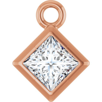 1/6 CT Lab-Grown Diamond Dangle, 5.5 mm x 5.5 mm