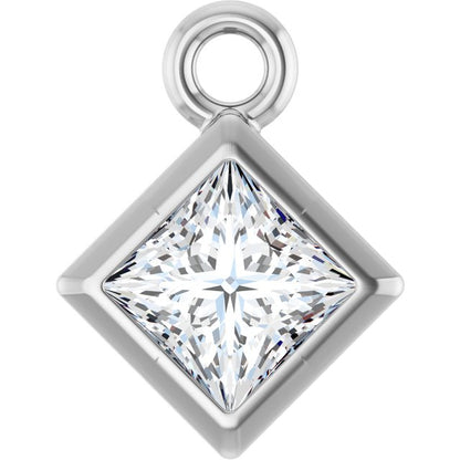 1/6 CT Lab-Grown Diamond Dangle, 5.5 mm x 5.5 mm