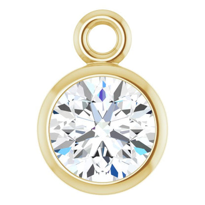 1/4 CT Natural Diamond Dangle, 4.8 mm x 6.7 mm