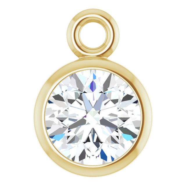 1/4 CT Lab-Grown Diamond Bezel-Set Dangle, 4.8 mm x 6.7 mm