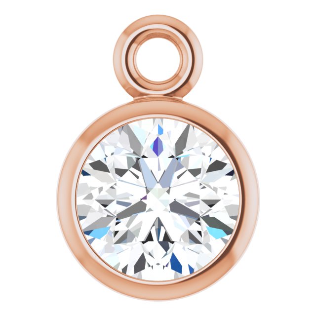 1/4 CT Lab-Grown Diamond Bezel-Set Dangle, 4.8 mm x 6.7 mm