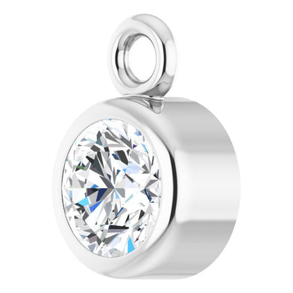 1/6 CT Natural Diamond Dangle, 4.04 mm x 5.99 mm