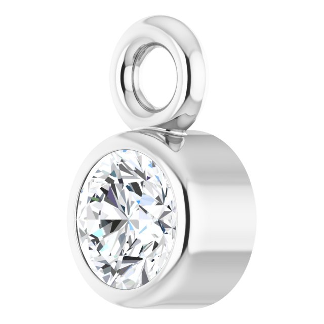 .06 CT Natural Diamond Dangle, 3 mm x 5 mm