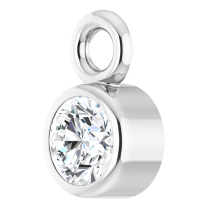 .06 CT Natural Diamond Dangle, 3 mm x 5 mm