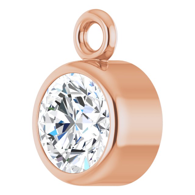 1/4 CT Lab-Grown Diamond Bezel-Set Dangle, 4.8 mm x 6.7 mm