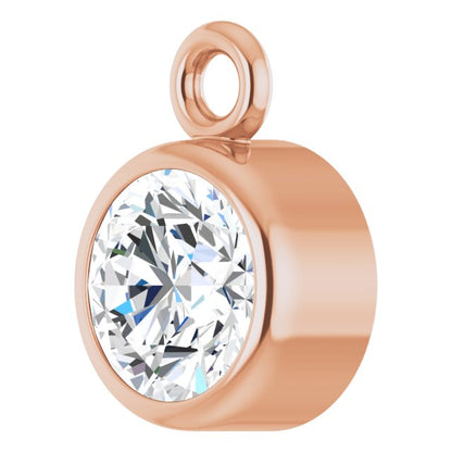 1/4 CT Lab-Grown Diamond Bezel-Set Dangle, 4.8 mm x 6.7 mm