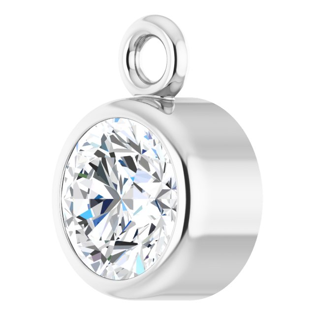 1/4 CT Lab-Grown Diamond Bezel-Set Dangle, 4.8 mm x 6.7 mm