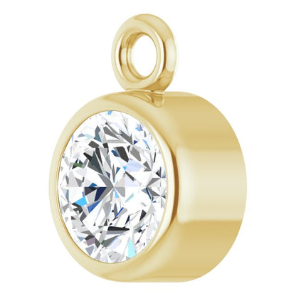 1/4 CT Lab-Grown Diamond Bezel-Set Dangle, 4.8 mm x 6.7 mm