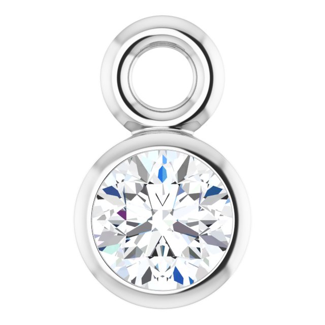 .06 CT Natural Diamond Dangle, 3 mm x 5 mm