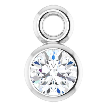 .06 CT Natural Diamond Dangle, 3 mm x 5 mm