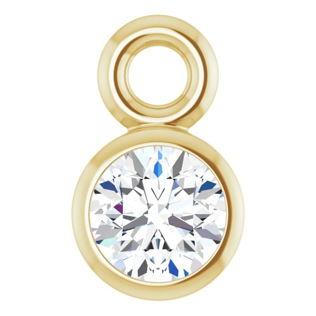 .06 CT Natural Diamond Dangle, 3 mm x 5 mm
