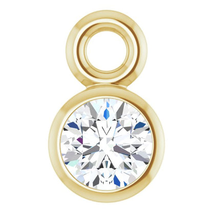 .06 CT Natural Diamond Dangle, 3 mm x 5 mm