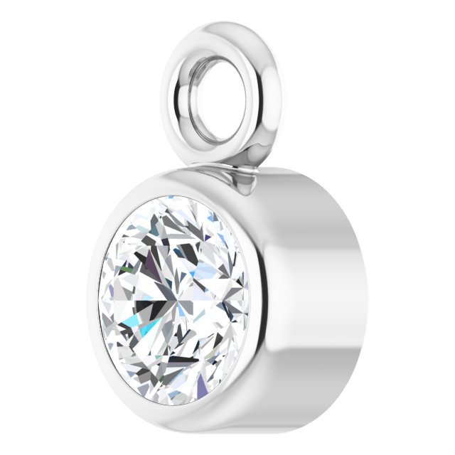 1/10 CT Natural Diamond Dangle, 3.5 mm x 5.5 mm