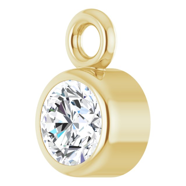 1/10 CT Lab-Grown Diamond Dangle, 3.5 mm x 5.5 mm