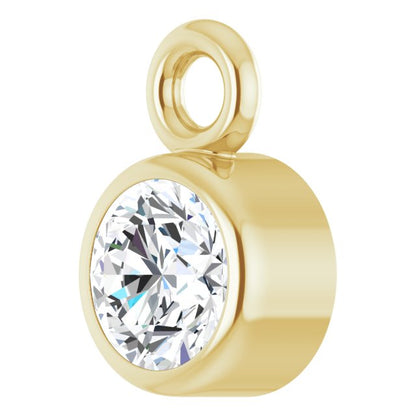 1/10 CT Lab-Grown Diamond Dangle, 3.5 mm x 5.5 mm