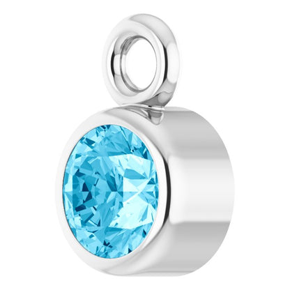 Natural Aquamarine Dangle, 3.5 mm x 5.5 mm