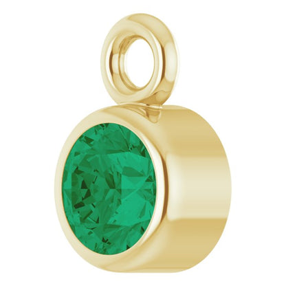 Natural Emerald Dangle, 3.5 mm x 5.5 mm