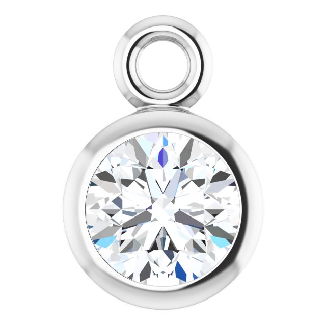 1/6 CT Natural Diamond Dangle, 4.04 mm x 5.99 mm