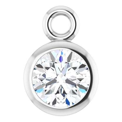 1/6 CT Natural Diamond Dangle, 4.04 mm x 5.99 mm