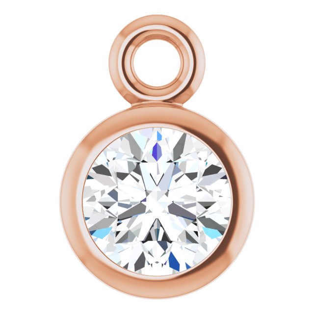 1/6 CT Lab-Grown Diamond Bezel-Set Dangle, 4.2 mm x 6.1 mm