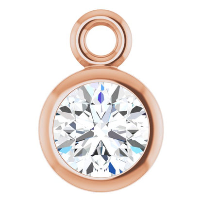 1/6 CT Natural Diamond Dangle, 4.04 mm x 5.99 mm