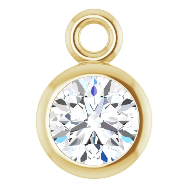 1/6 CT Natural Diamond Dangle, 4.04 mm x 5.99 mm