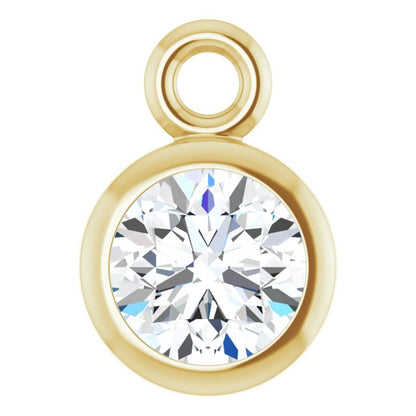 1/6 CT Natural Diamond Dangle, 4.04 mm x 5.99 mm